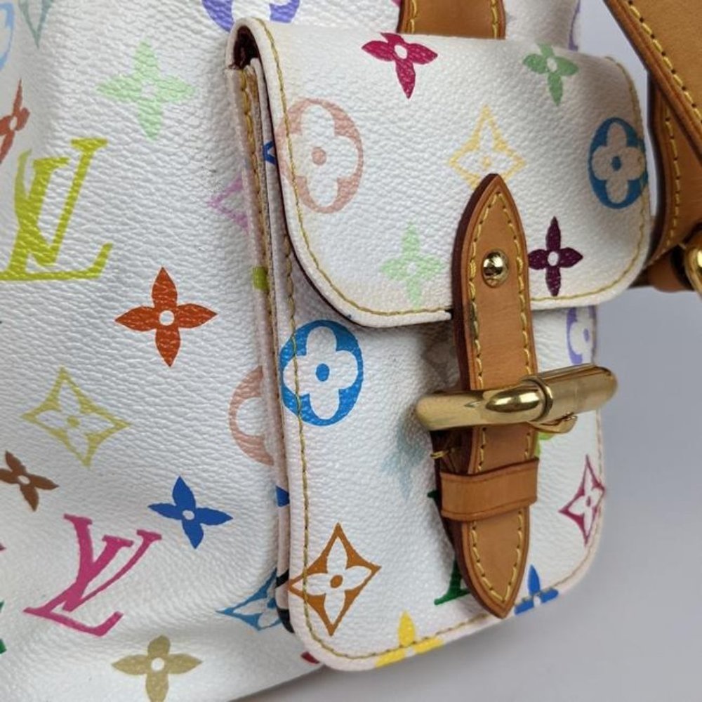 SOLD Louis Vuitton Petit Noe Murakami White Shoulder Ba - Picture 8 of 9